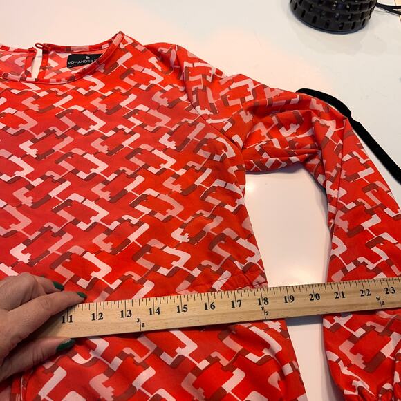 Pomander Place x Tuckernuck Red Chain Colette Long Sleeve Mini Dress Size Large - Picture 8 of 9